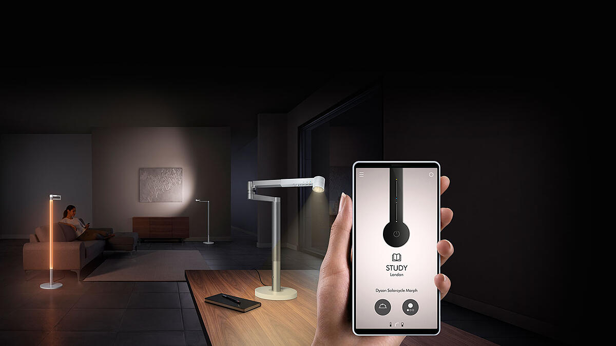 Personalised light at your fingertips. With the MyDyson app.<SUP>1</SUP>