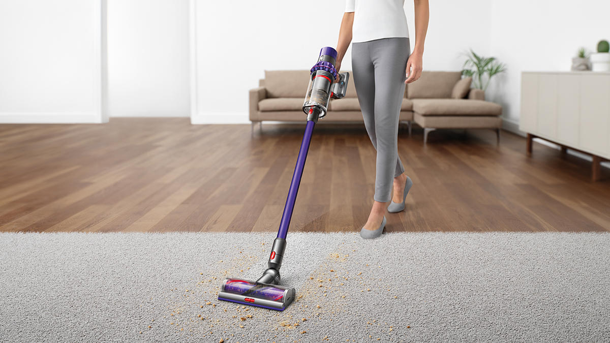 The Dyson Cyclone V10<SUP>TM</SUP> drives more dirt from carpets