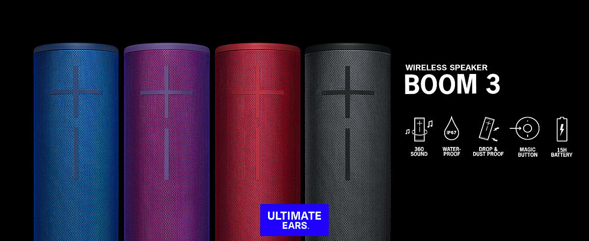 Bocina Ultimate Ears BOOM 3, Altavoz 1 UE BOOM 3