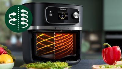 Фритюрница Philips Rapid CombiAir XXL 8,3 л 22-в-1, Wi-Fi HD9875/90 6 Rapid CombiAir tehnoloģija