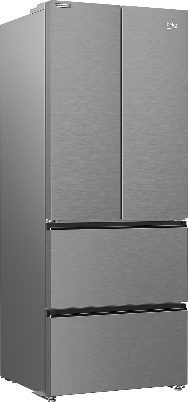 beko pro harvestfresh gne490ir3vps fridge freezer stainless steel effect