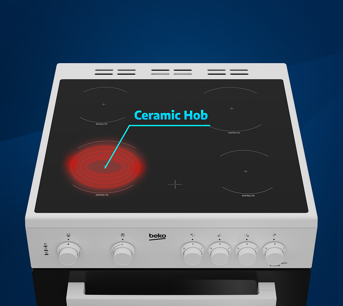 Four-zone Ceramic Hob