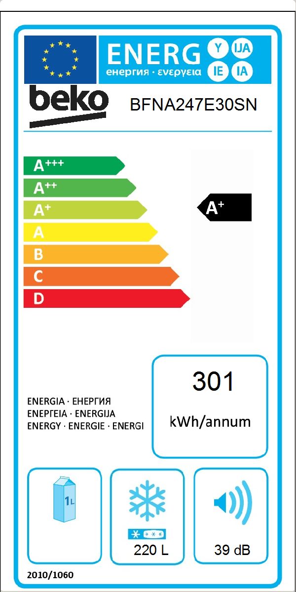 BFNA247E30SN Beko congélateur encastrable >122 cm - Elektro Loeters