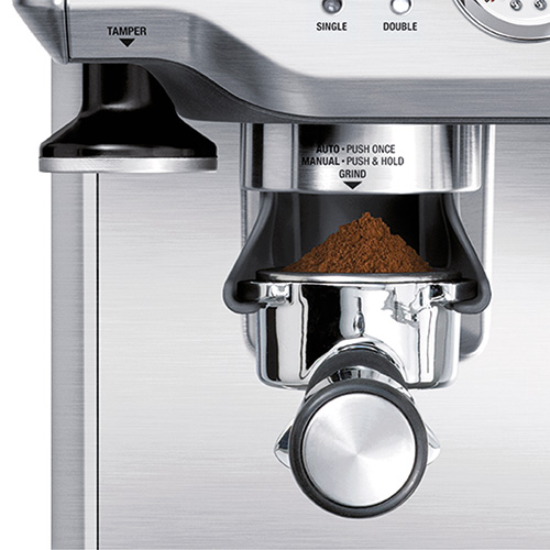 Auto grind & dose with an integrated conical burr grinder with 16 grind settings