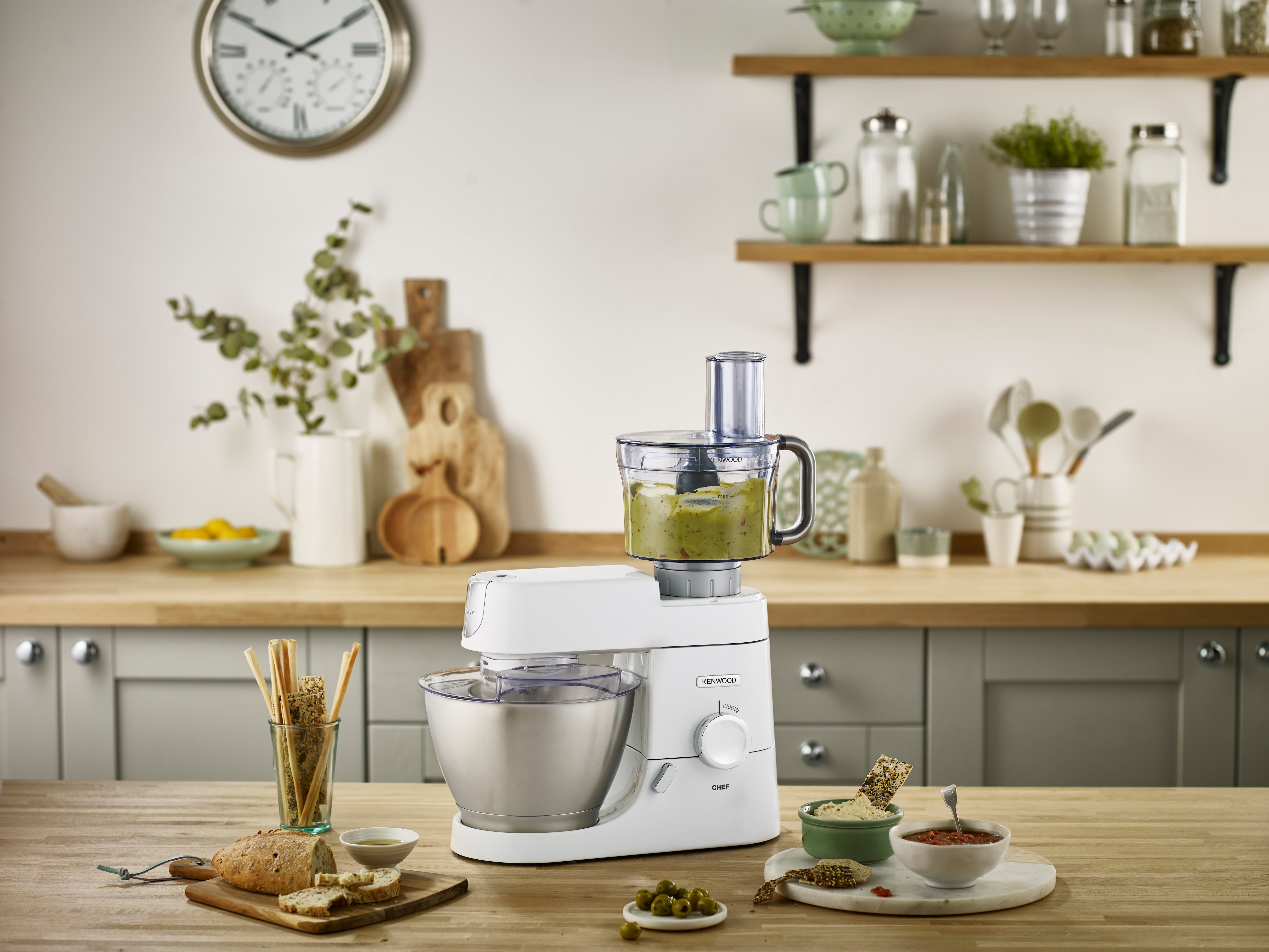 Kenwood Chef 4.6L 1000W Food Mixer White KVC3100W Callaghans Electrical