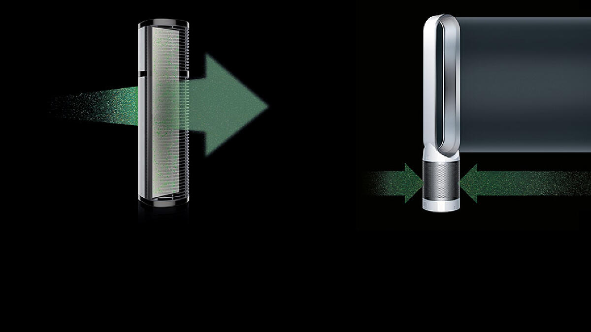 Some other air purifiers can release potentially harmful pollutants. Dyson purifiers keep them trapped.