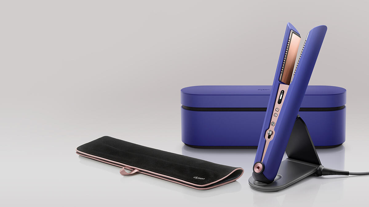 Special edition Dyson Corrale™ straightener. <br> Now in Vinca blue and Rosé.
