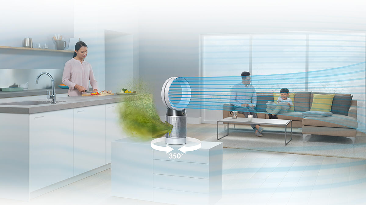 Diffonde aria purificata in tutta la stanza grazie alla tecnologia Air Multiplier<sup>TM</sup>.
