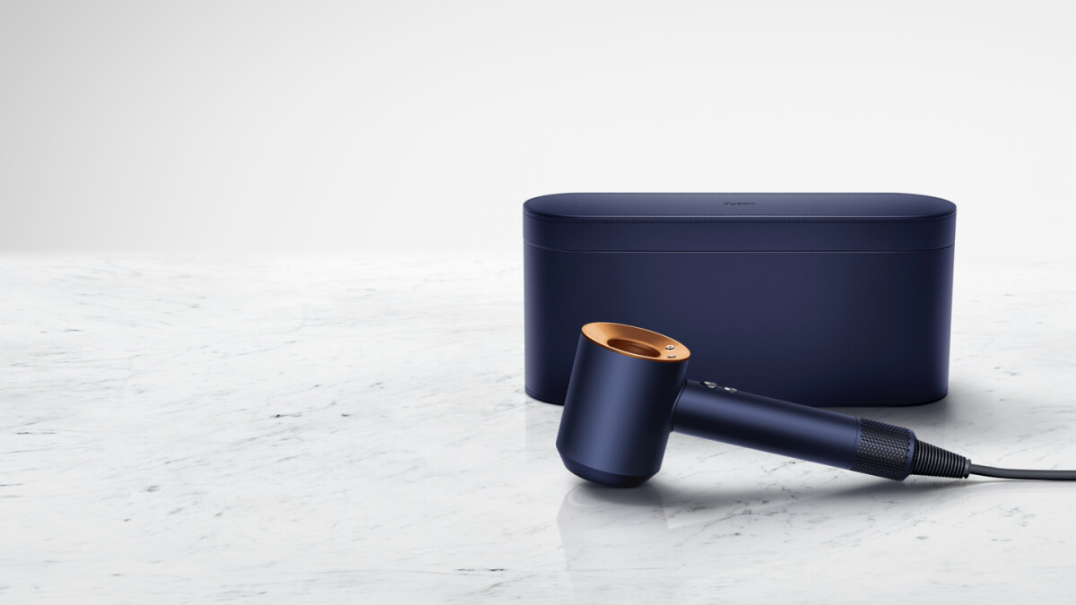 New special edition Dyson Supersonic™ hair dryer. Now in Prussian blue and rich copper.