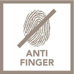 Dør og håndtag har anti-fingerprint finish i rustfrit stål