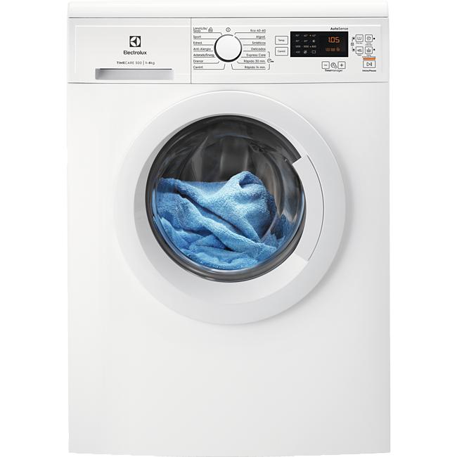 Lavadora carga frontal - ELECTROLUX EW2F4822BF, 8 kg, 1200 rpm, 14, A+++ -20%, Blanco