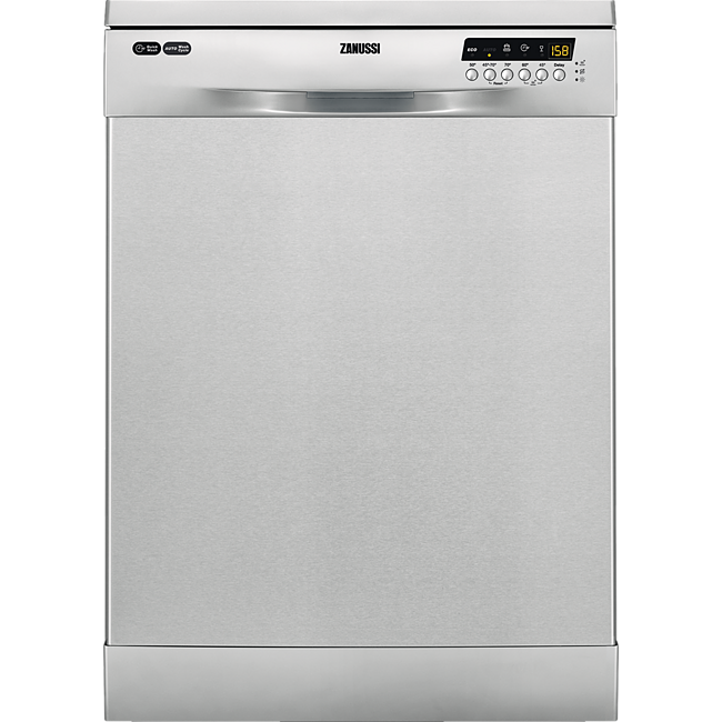 Lavavajillas - Zanussi ZDF26030XA, 13 cubiertos de capacidad, 5 programas, Clase energética A+++, Inox