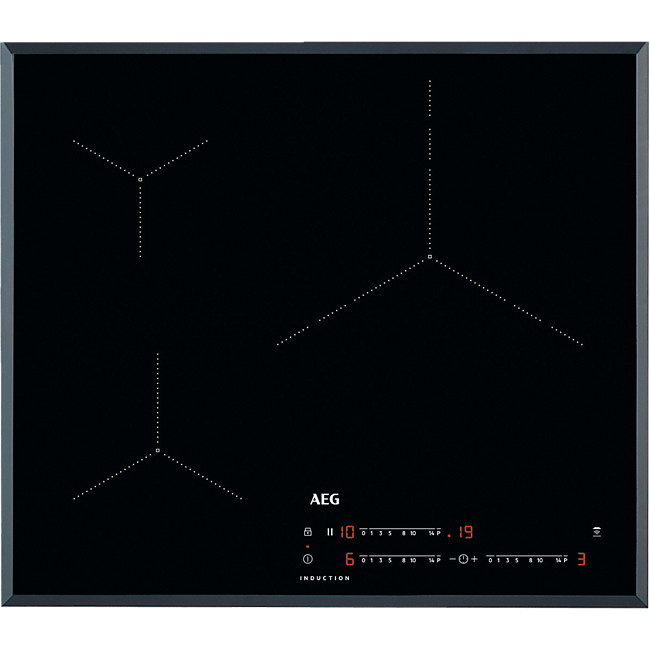 Vitrocerámica Inducción AEG IKB63435FB 3 Zonas Biselado