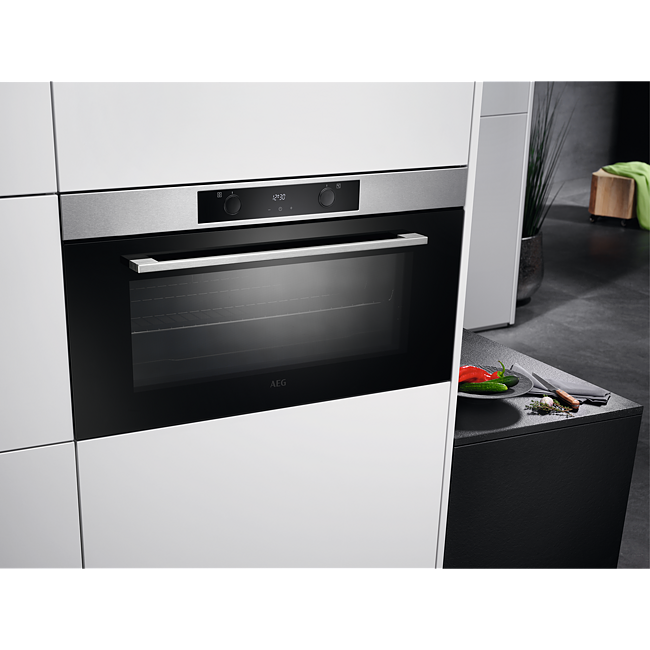 Horno - AEG KEK452910M 85 L 3100 W A+ Negro, Acero inoxidable