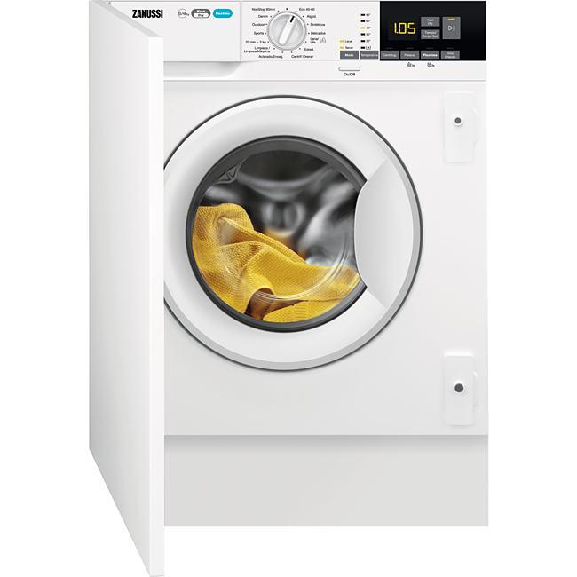 Lavadora - Secadora - Zanussi ZWT816PCWA Integrado Carga frontal Blanco E