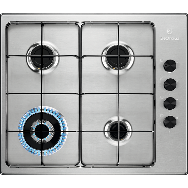 Placa de Gas - Electrolux EGS6414X hobs Acero inoxidable Integrado Encimera de gas 4 zona(s)