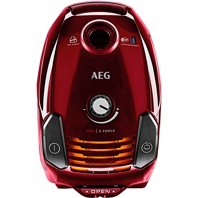 Aspiradora con bolsa AEG VX62CRA 76 dB(A) de color Rojo chile