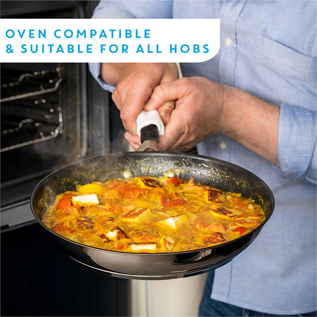 Tefal Jamie Oliver Quick & Easy Stainless Steel 4Piece Set Frypan 24