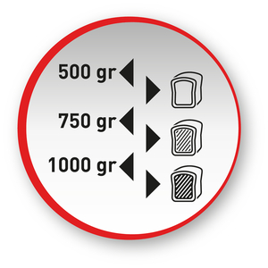 3 méret és 3 pirítási szint beállítás!