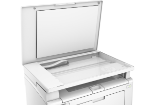 HP LaserJet Pro MFP M130a, Detailed view of open scanbed