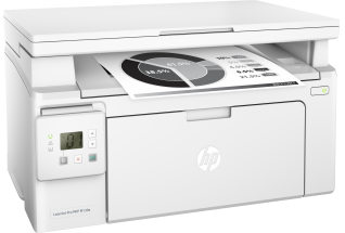 HP LaserJet Pro MFP M130a, Right facing, with output