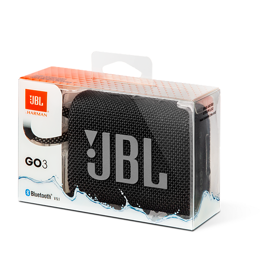 Jbl Go 3 Black Portable Bluetooth Speaker Jblgo3blkam