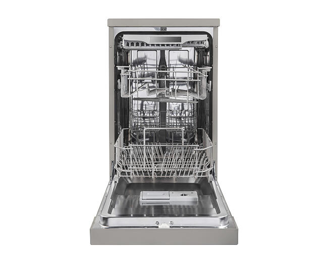 slimline dishwasher freestanding silver