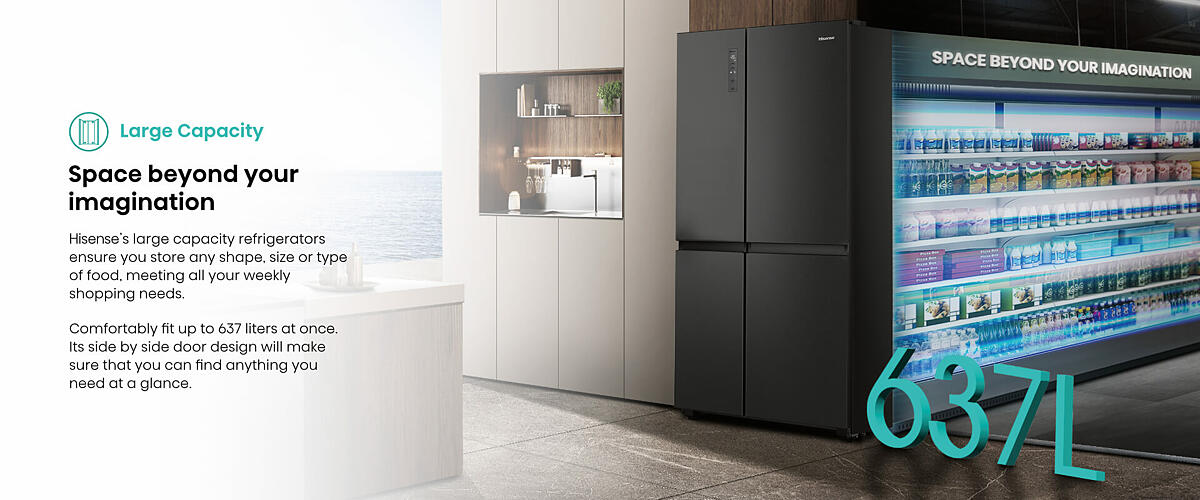 Hisense 637 l Side by Side Fridge Freezer Makro