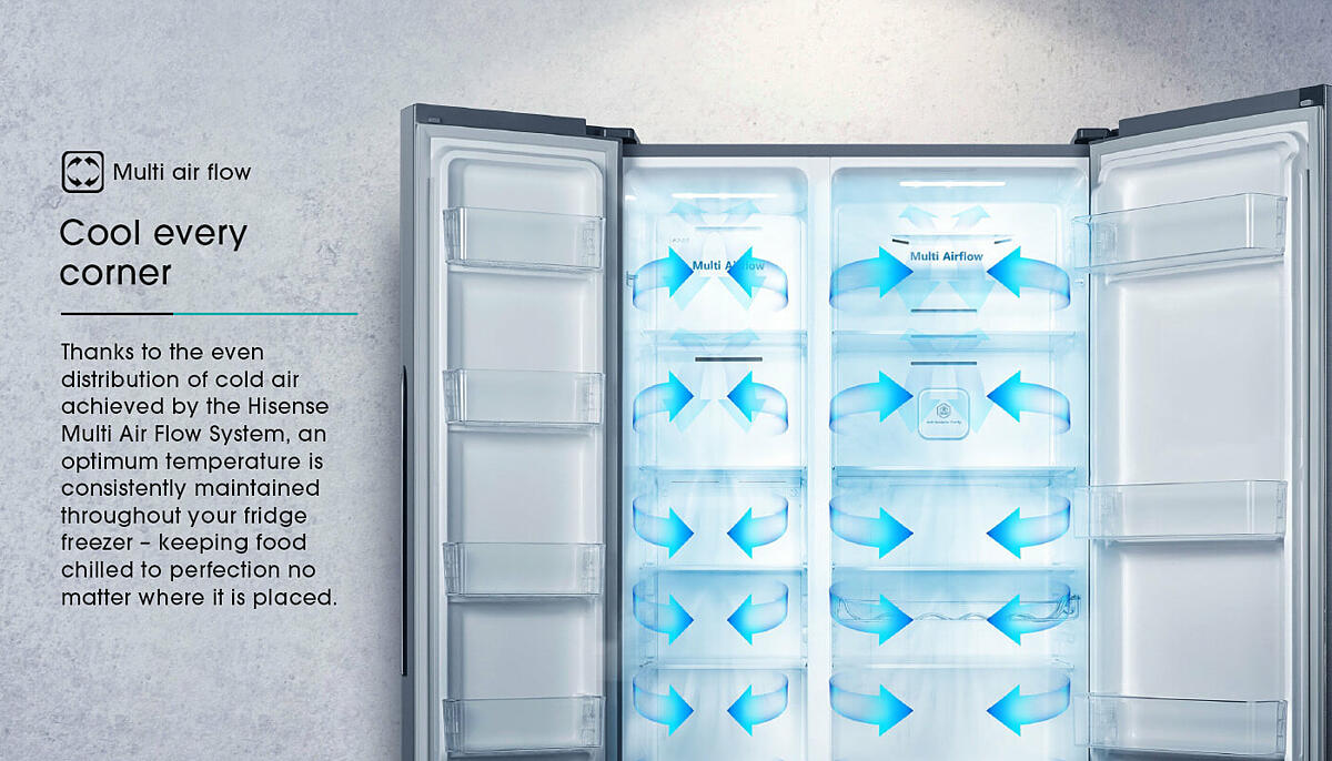 Hisense 514 l SidebySide Fridge/Freezer with Water Dispenser Makro