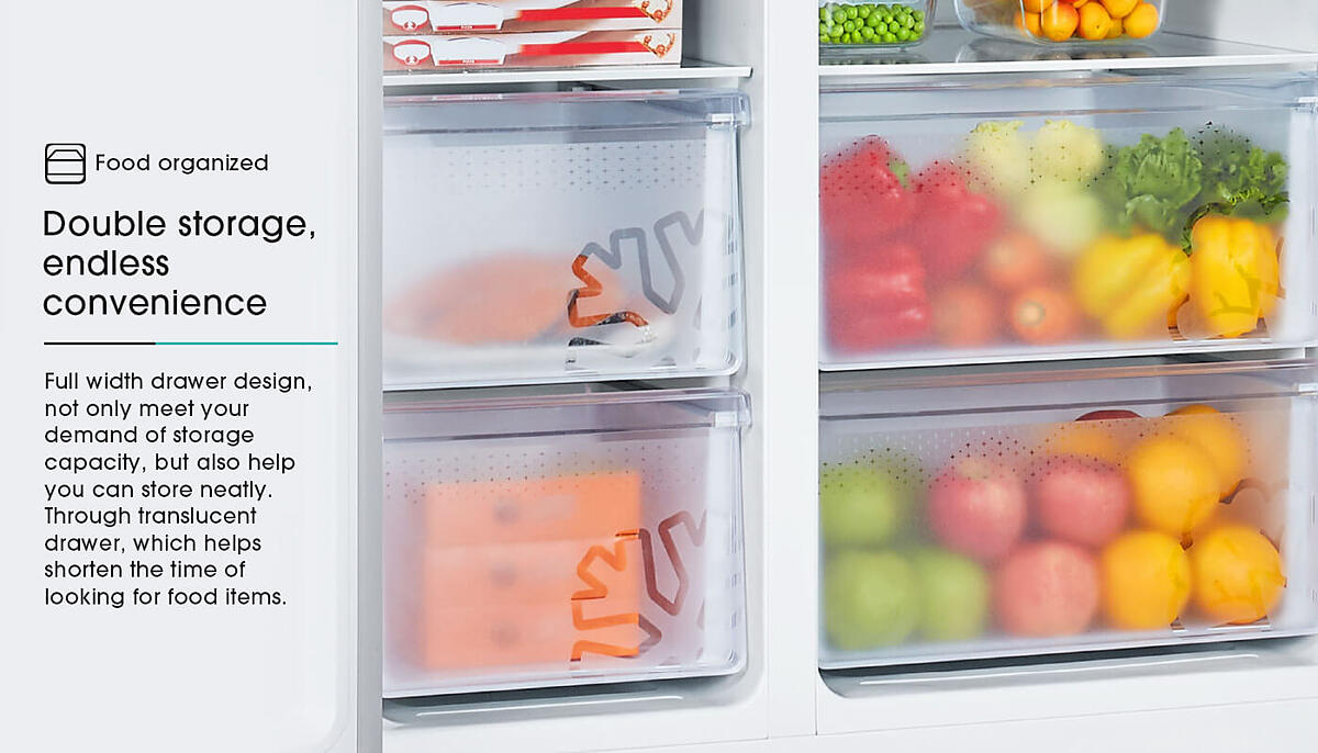 Hisense 514 l SidebySide Fridge/Freezer with Water Dispenser Makro