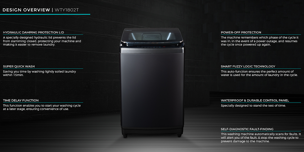 Hisense 18 kg Top Loader Washing Machine Makro