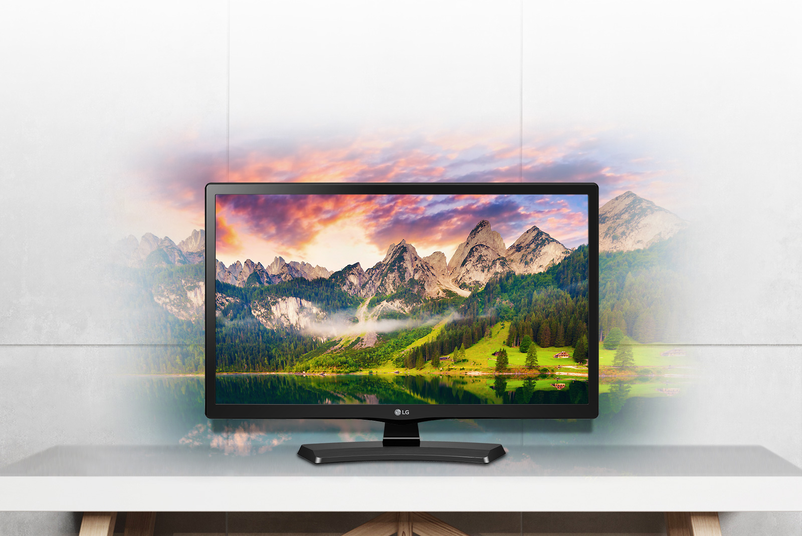 Lg 24mt48vf pz tv led 23,6" hd nero Porta tv a bandiera per angolo