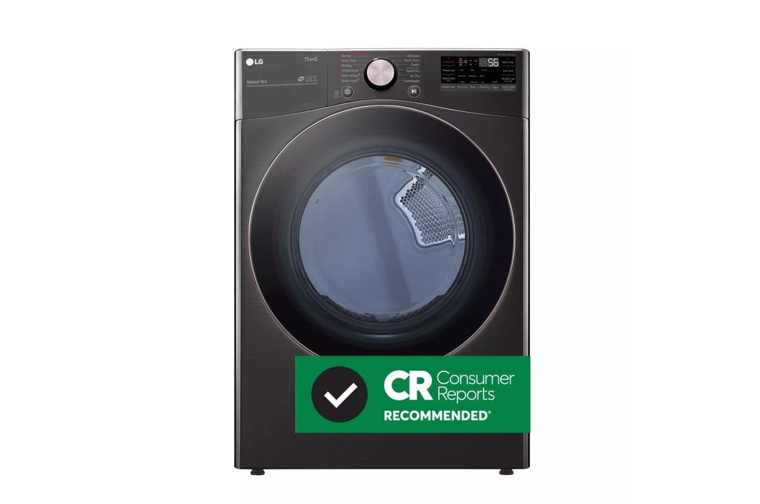 LG 7.4 cu. ft. Ultra Large Capacity Smart wi-fi Enabled Front Load Electric Dryer with TurboSteam and Built-In Intelligence