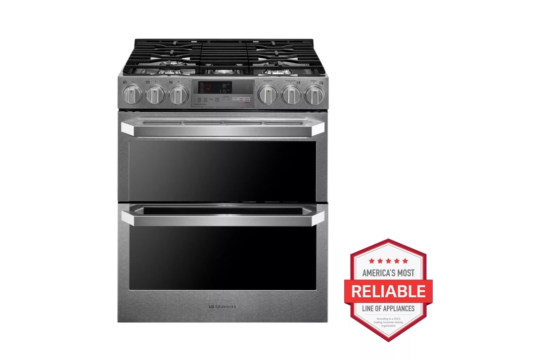 LG Signature LG SIGNATURE 7.3 cu.ft. Smart wi-fi Enabled Dual Fuel Double Oven Range with ProBake Convection