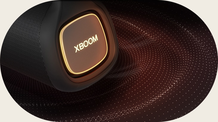 Close-up view of right side. Sound graphics are under the speaker.