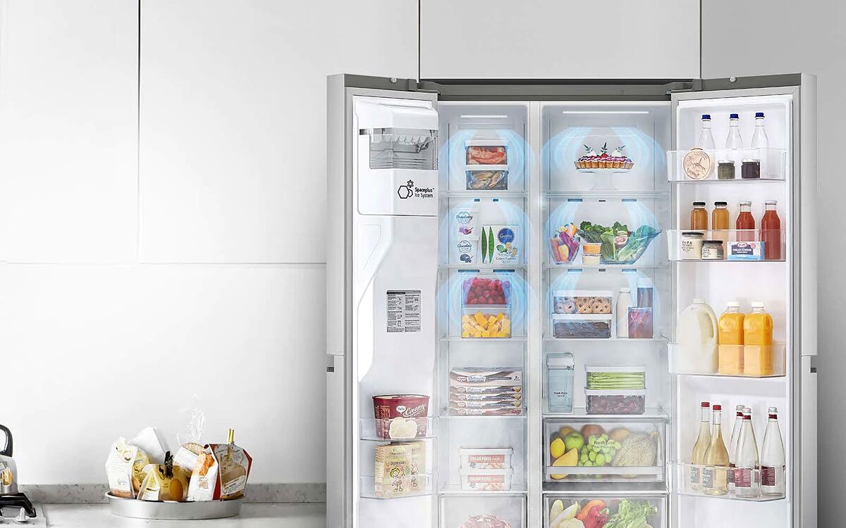 617L Non Plumbed Side by Side Fridge with Ice &amp; Water Dispenser in Stainless Finish 6