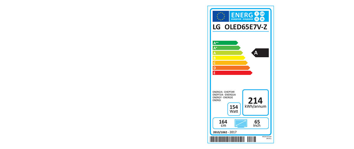 Etiquette Energie OLED65E7V
