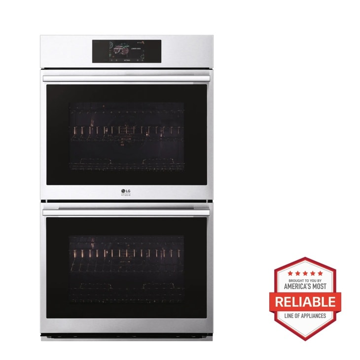 LG Studio LG STUDIO 9.4 cu. ft. Smart InstaView Electric Double Built-In Wall Oven with Air Fry & Steam Sous Vide