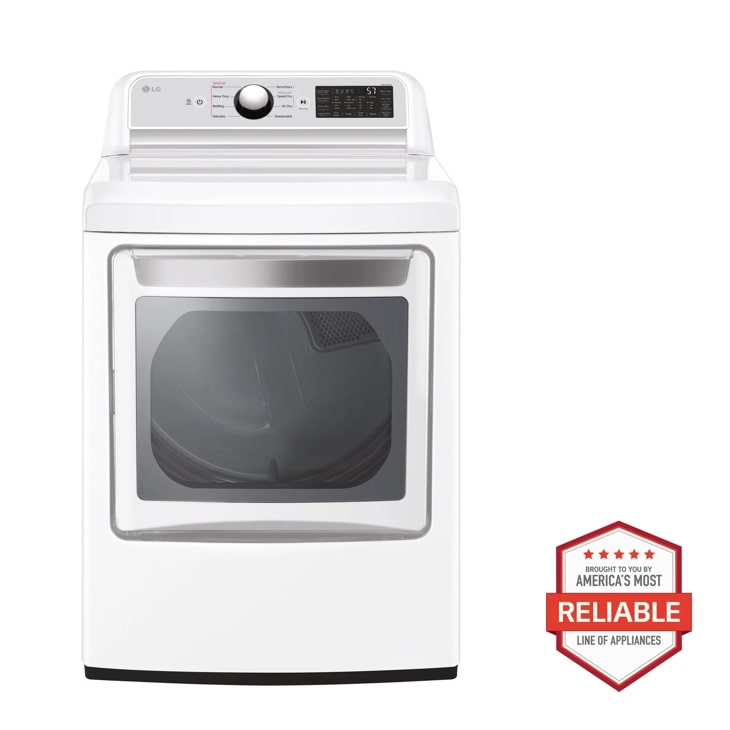 LG 7.3 cu. ft. Ultra Large Capacity Smart wi-fi Enabled Rear Control Electric Dryer with EasyLoad Door