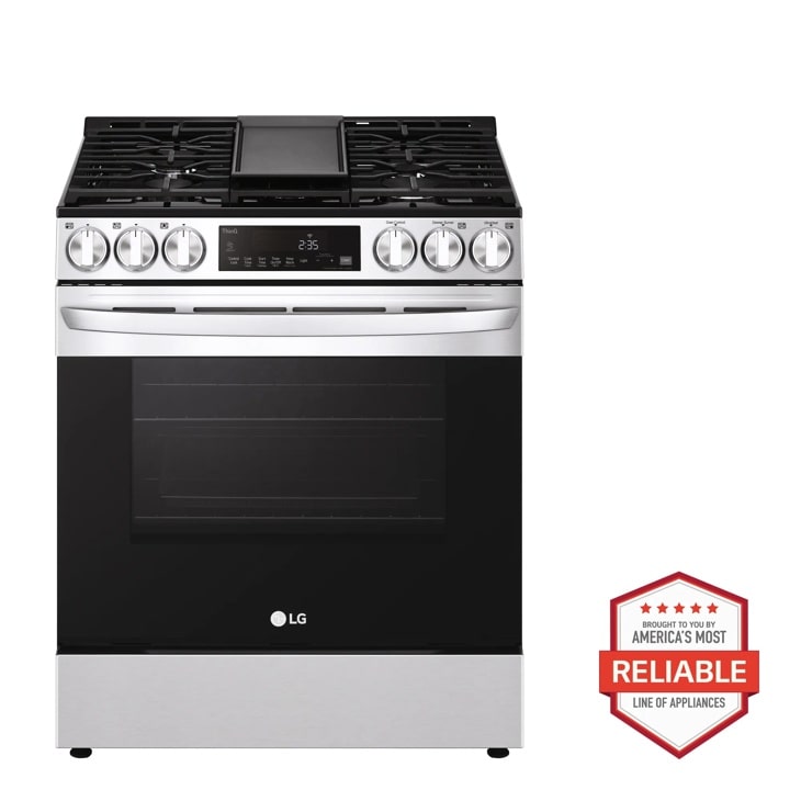 LG 5.8 cu. ft. Smart Wi-Fi Enabled Fan Convection Gas Slide-in Range with Air Fry & EasyClean