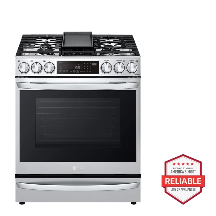 LG 6.3 cu. ft. Smart Gas Slide-in Range with InstaView ProBake Convection, Air Fry, and Air Sous Vide