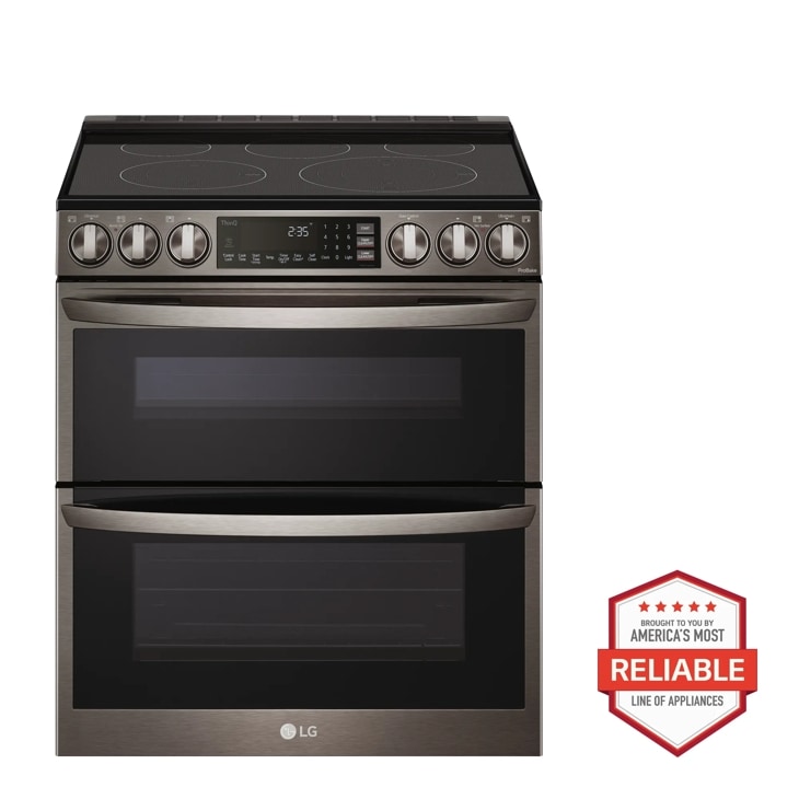 LG 7.3 cu. ft. Smart Electric Double Oven Slide-in Range with InstaView, ProBake Convection, Air Fry, and Air Sous Vide