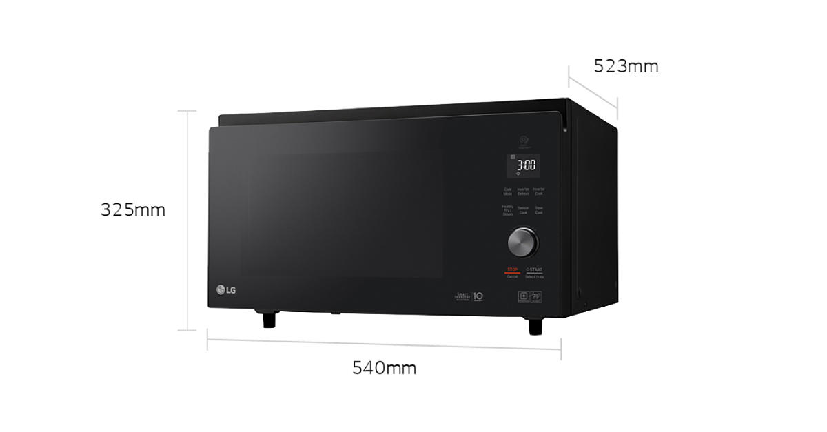 Lg Neochef 39l Smart Inverter Convection Microwave Oven Black Mj3966abs