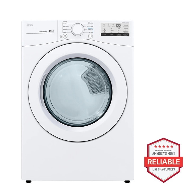LG 7.4 cu. ft. Large Capacity Electric Dryer - White