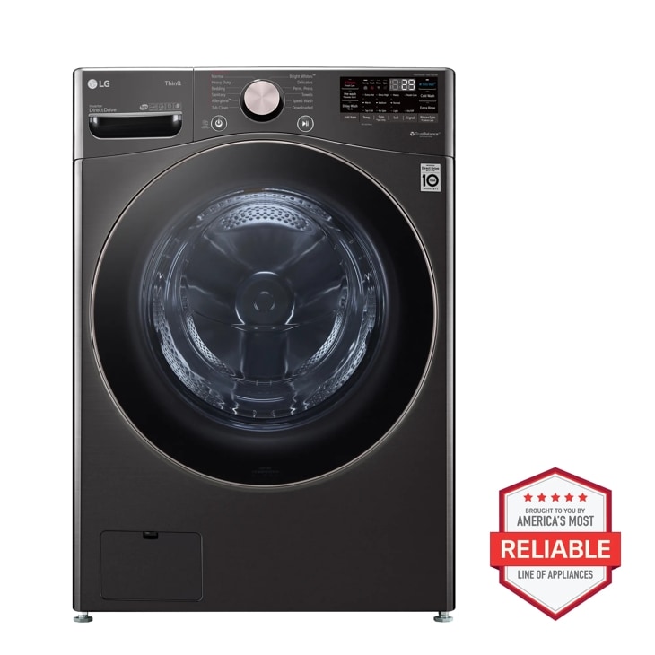 LG 4.5 cu. ft. Ultra Large Capacity Front Load Washer - Black Steel