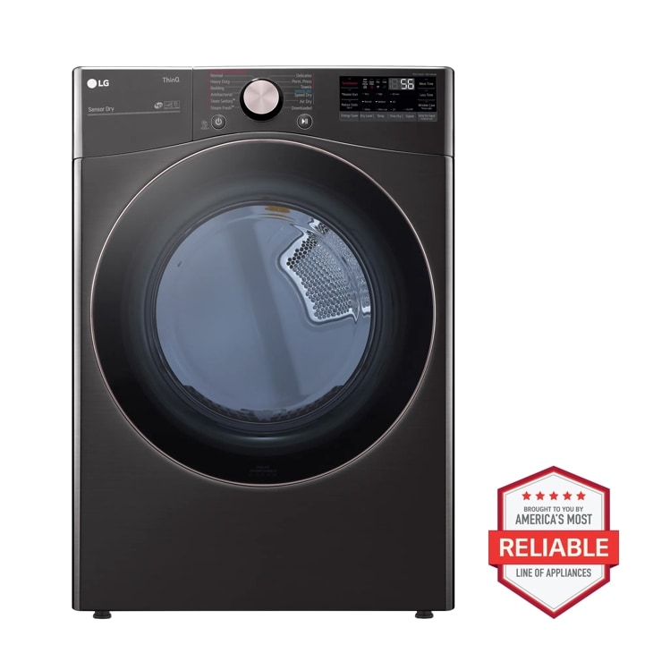 LG 7.4 cu. ft. Ultra Large Capacity Smart Wi-Fi Enabled Front Load Electric Dryer with TurboSteam and Built-In Intelligence