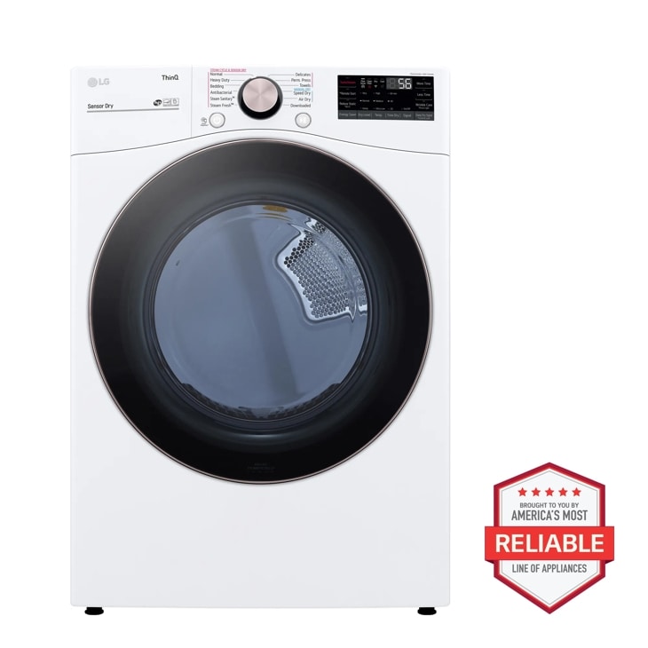LG 7.4 cu. ft. Large Capacity Front Load Electric Dryer - White