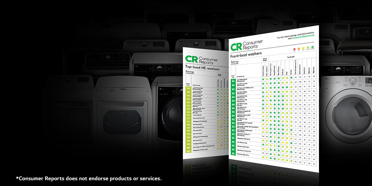 See how LG Washers were rated by Consumer Reports