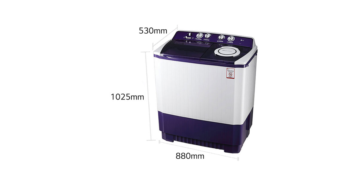 lg washing machine 9.5 kg semi automatic