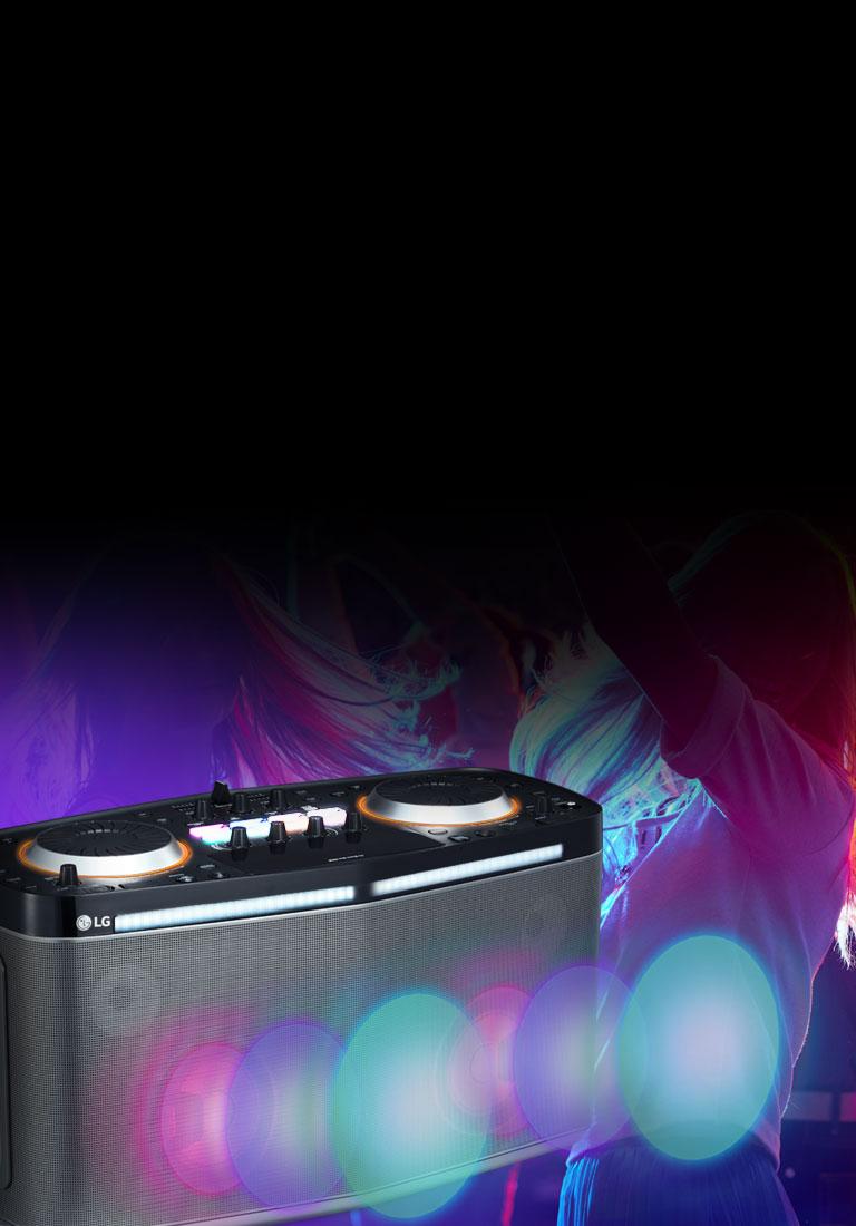 lg rk8 loudr portable entertainment system 100w